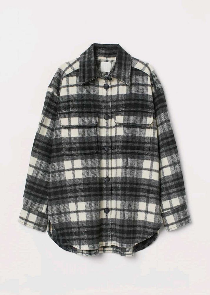 H&amp;M Checkered Overshirt Jacket