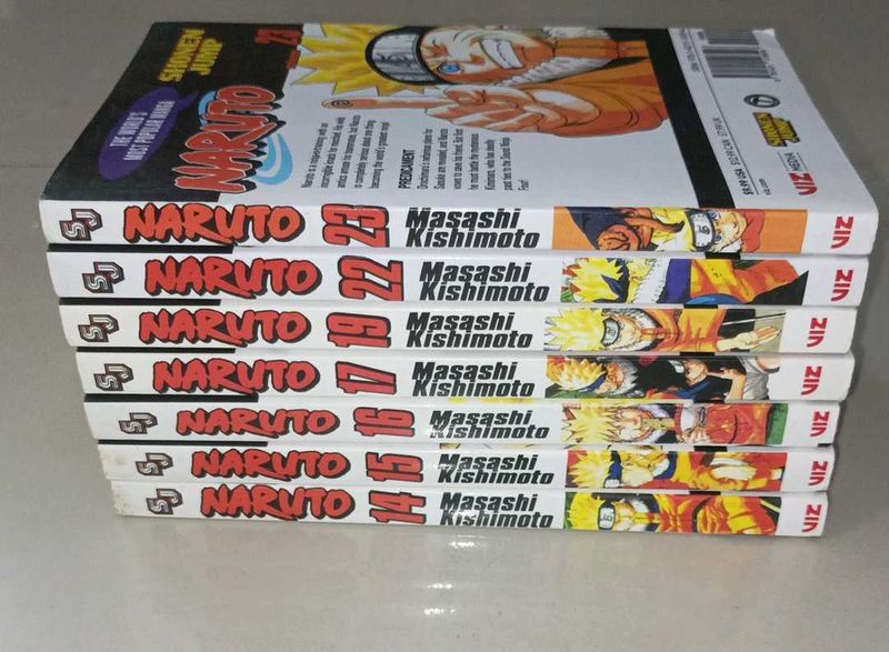 Naruto Manga Volumes 14-17, 19,22, 23