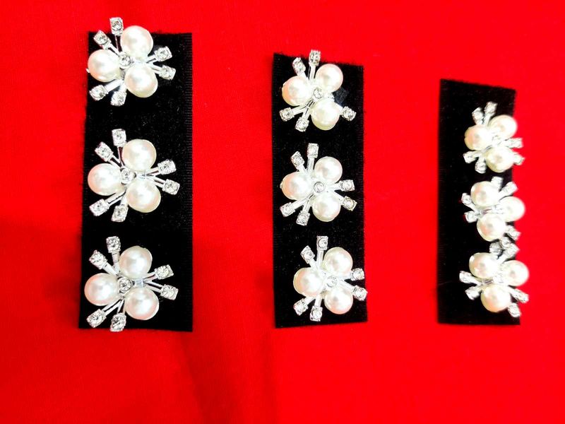 Pearl &amp; Rhinestone Floral Hair Accessories