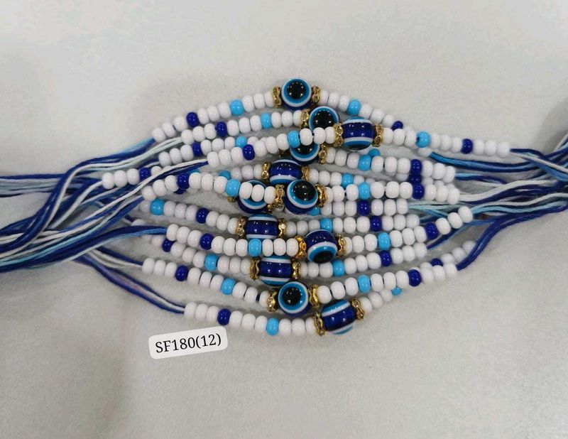 Set of 12 evil eye rakhi
