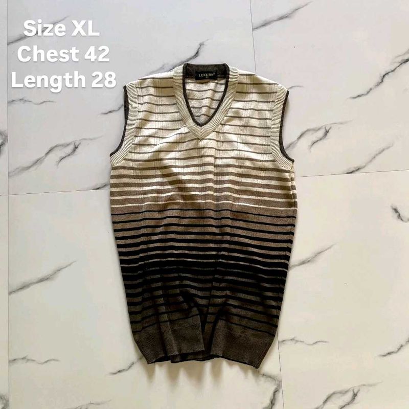 vintage Striped Sweater Vest