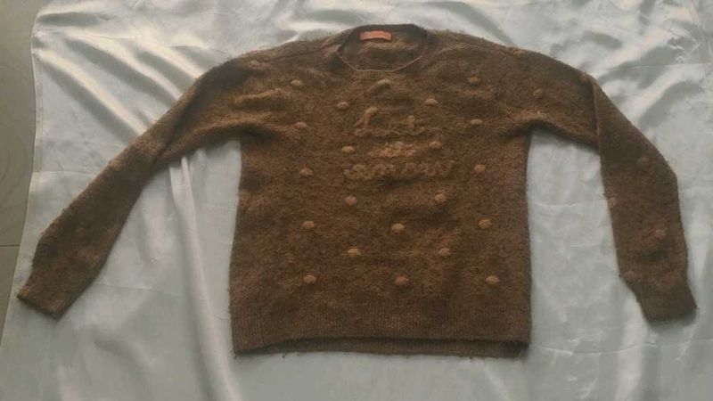 Cozy Brown Knit Sweater