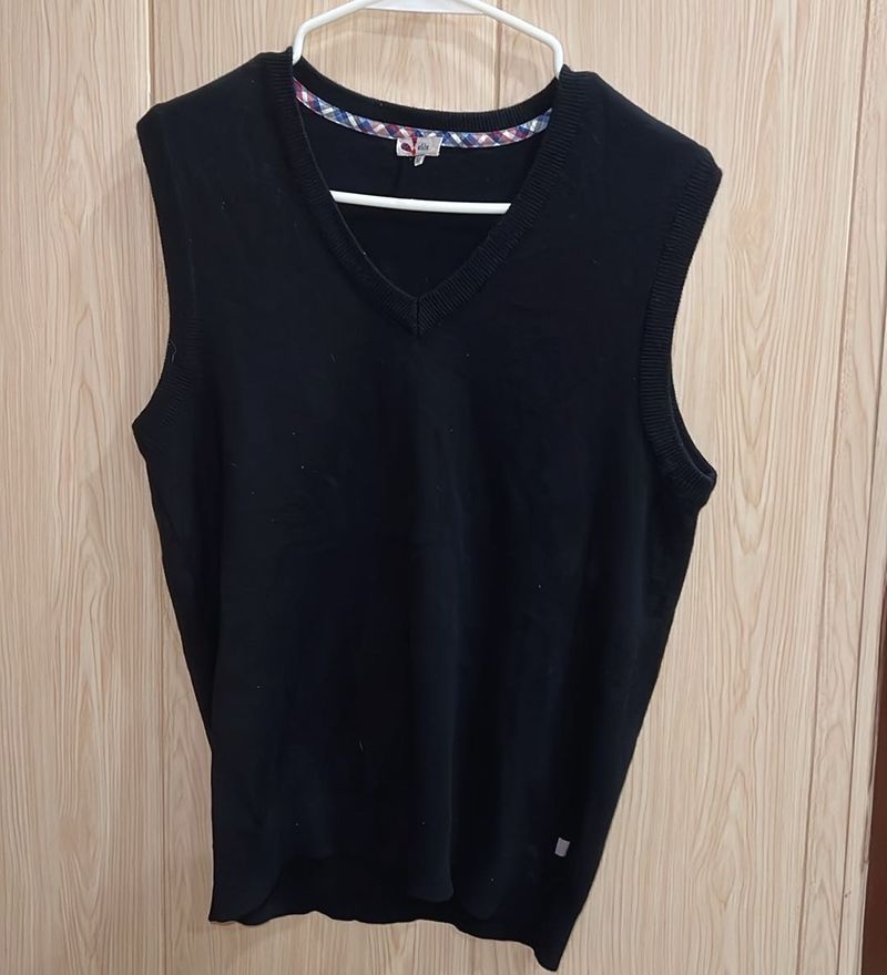 Black V-Neck Sweater Vest