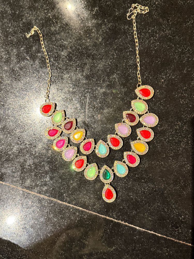 Colorful Gemstone Statement Necklace