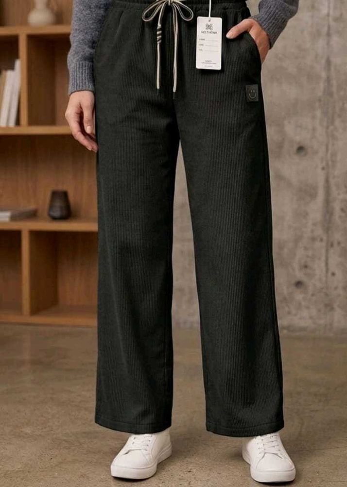 Ribbed Knit Drawstring Lounge Pants