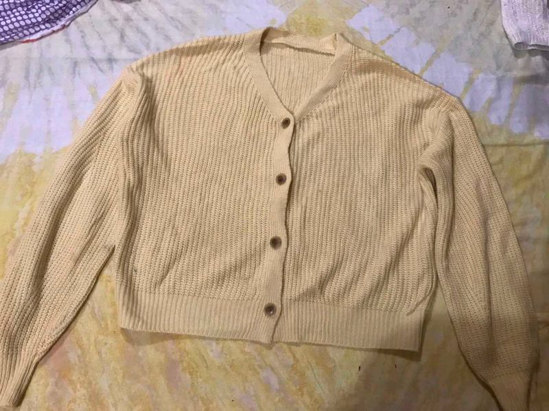 Cream Knit Cardigan