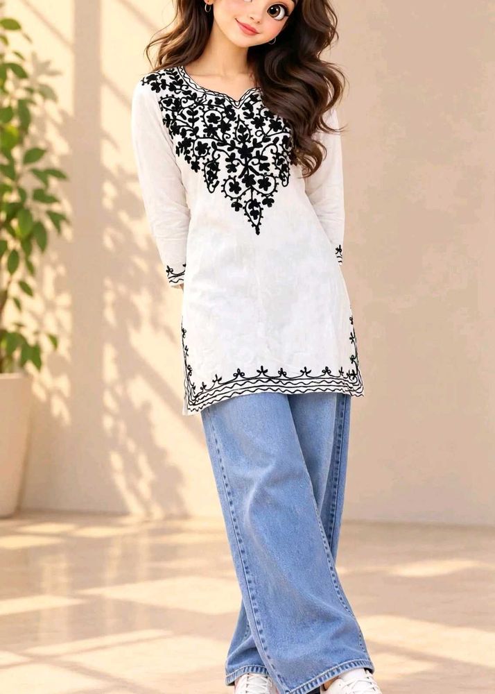 🤍 Kurta 🖤 Embroidery