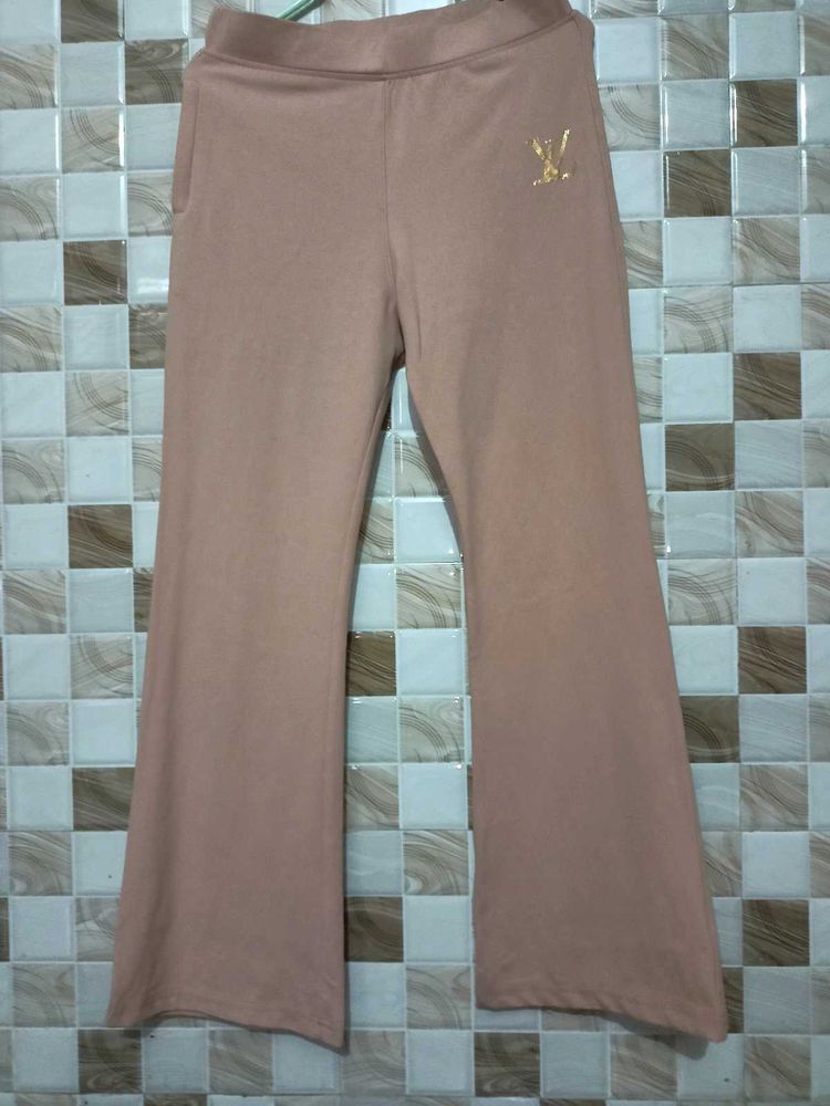Soft peach Wide-Leg Sweatpants