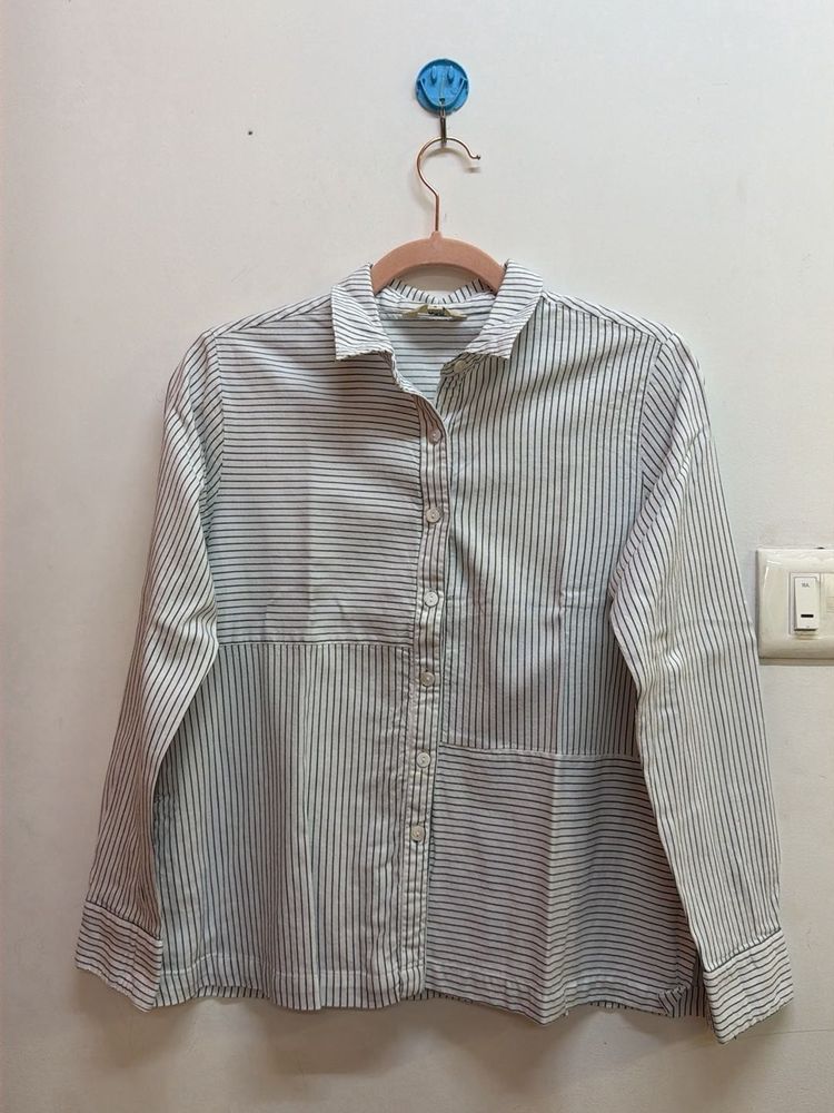 Classic Striped Button-Up Shirt