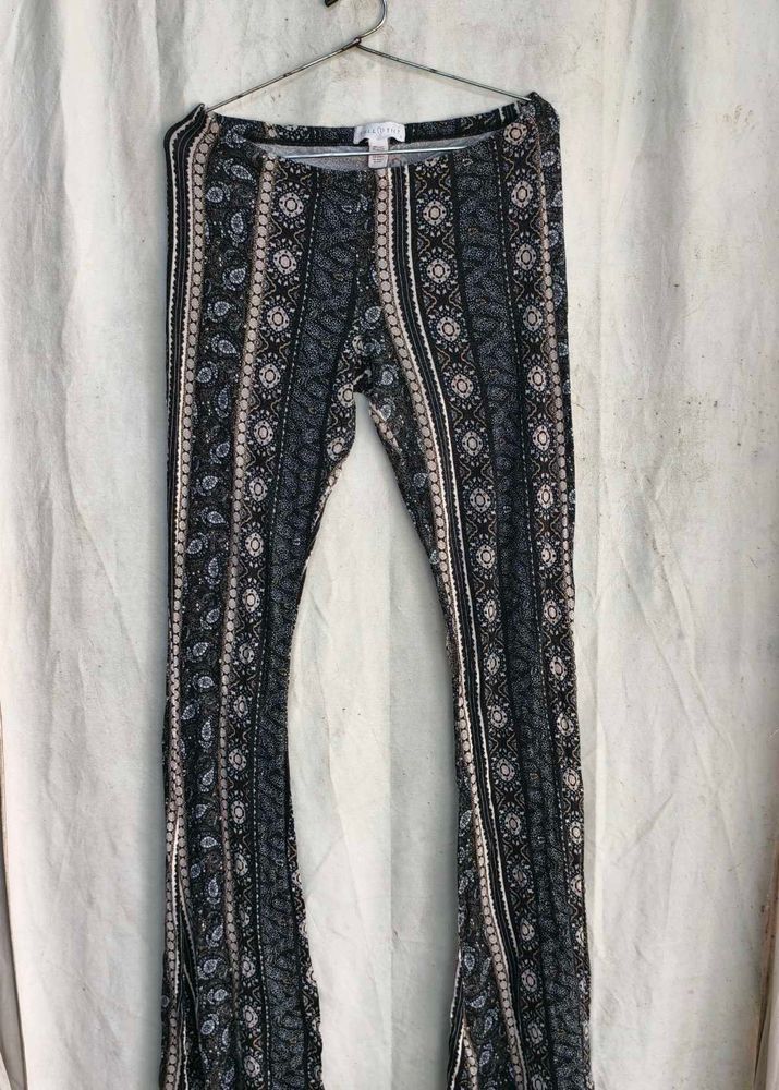 Boho Print Bell Bottom Pants