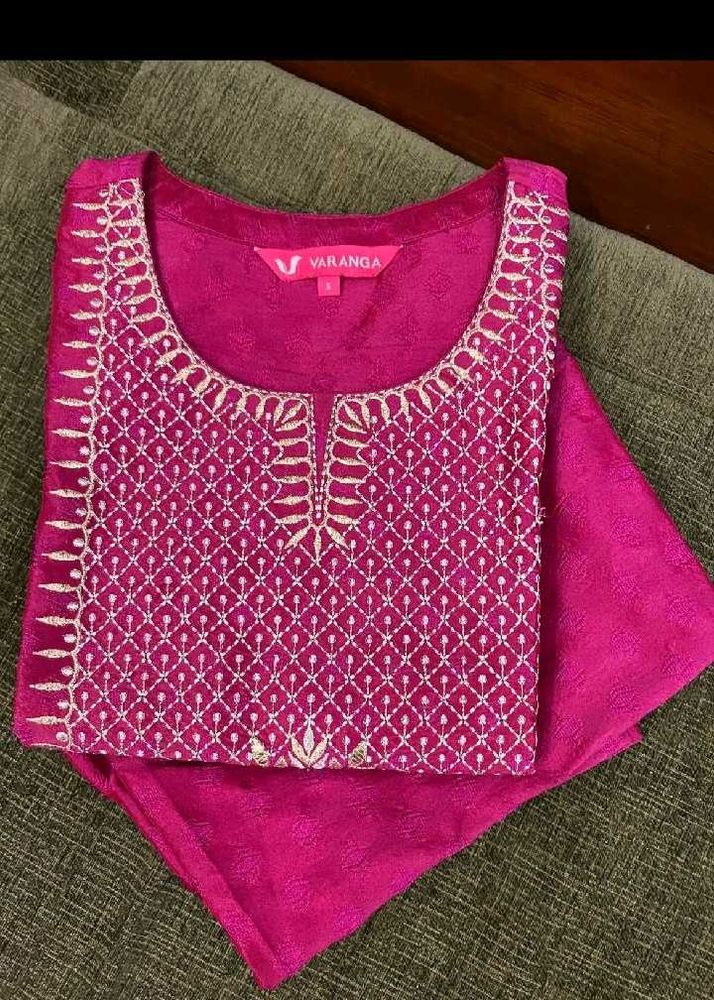 Pink Embroidered Kurta Set