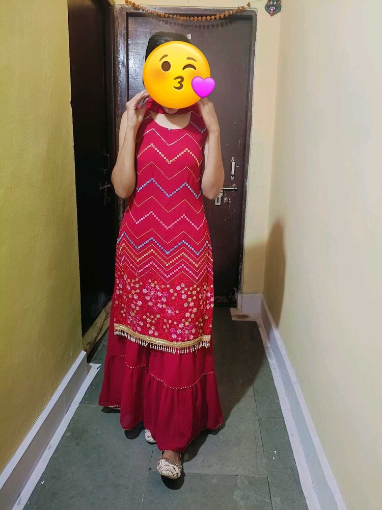 Beautiful Red Ethnic Kurta Set