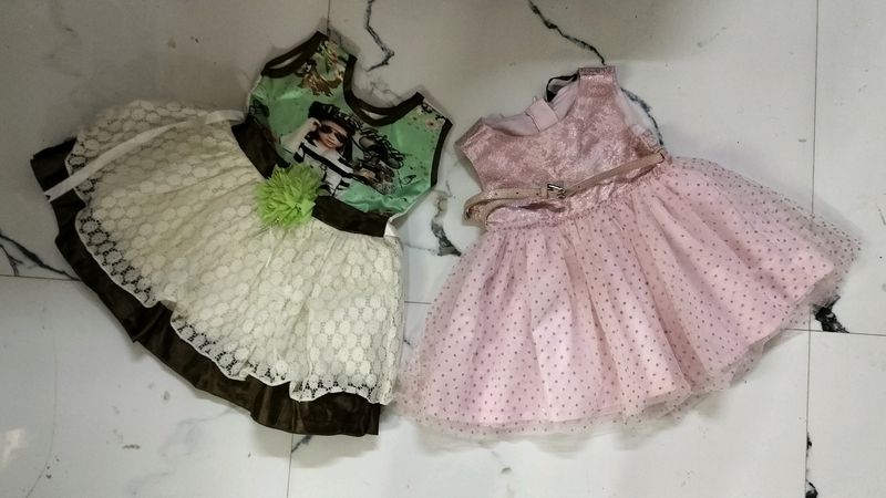 2 Dress Combo For Lil One 1 Years Old Baby