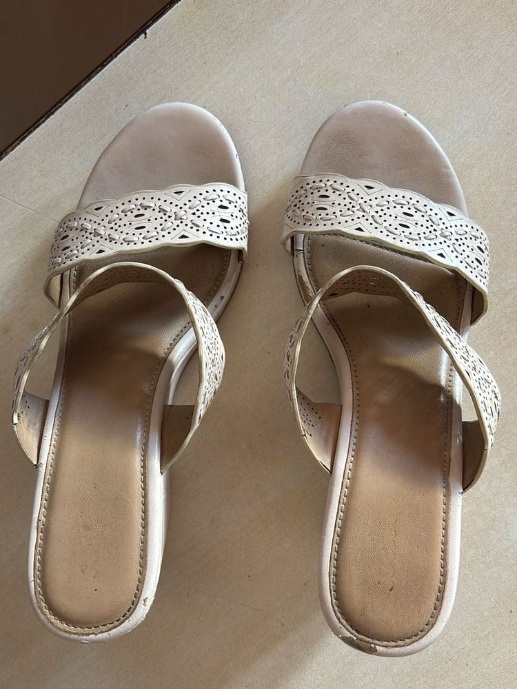Stylish Laser-Cut Slip-On Sandals