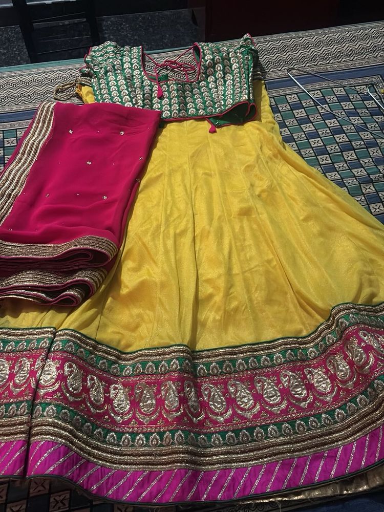 Yellow Lehenga Choli Set