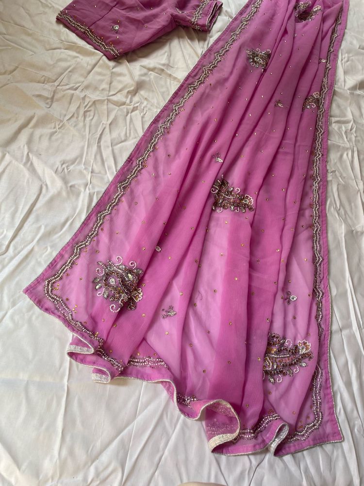 Zari work saree
