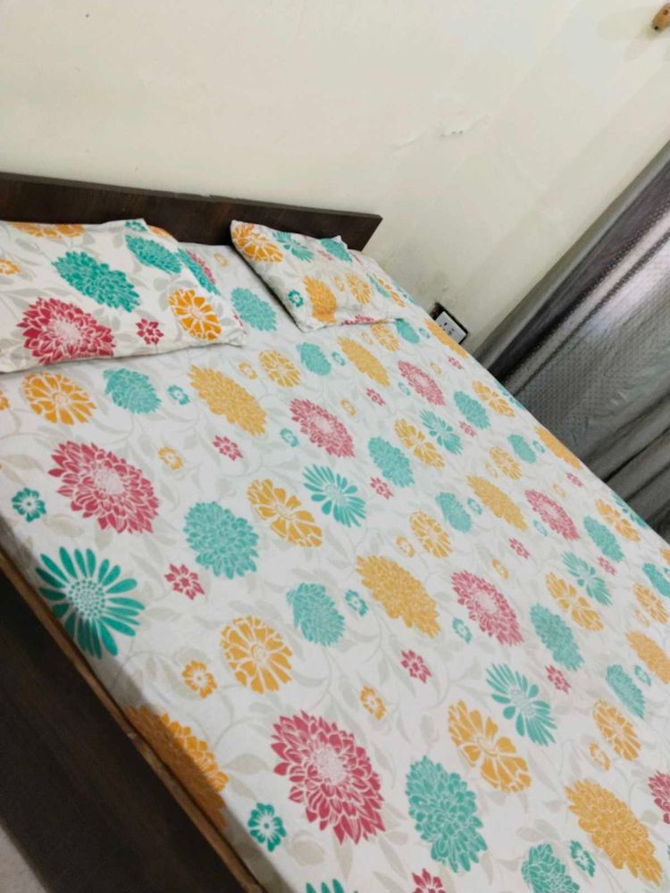Multi Color Printed Double Bed Cotton Bedsheet