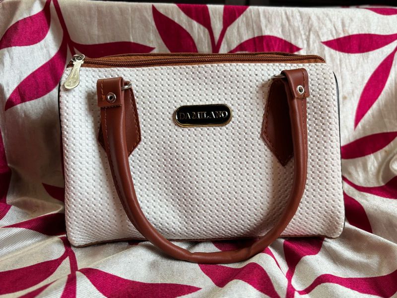 Da Milano Old Money Style Textured Satchel Bag – W