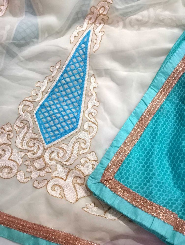 Embroidered Kali Two Color SAREE