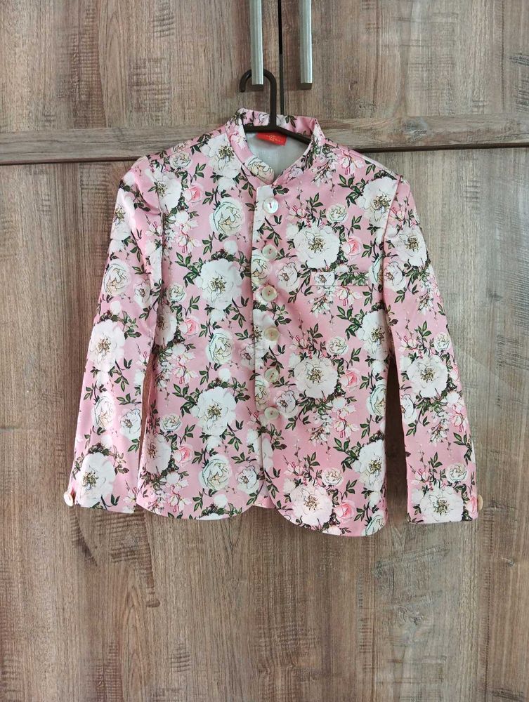 PINK FLORAL UNISEX KIDS BLAZER