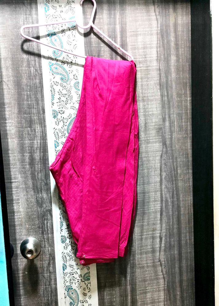 Vibrant Pink Cotton Churidar