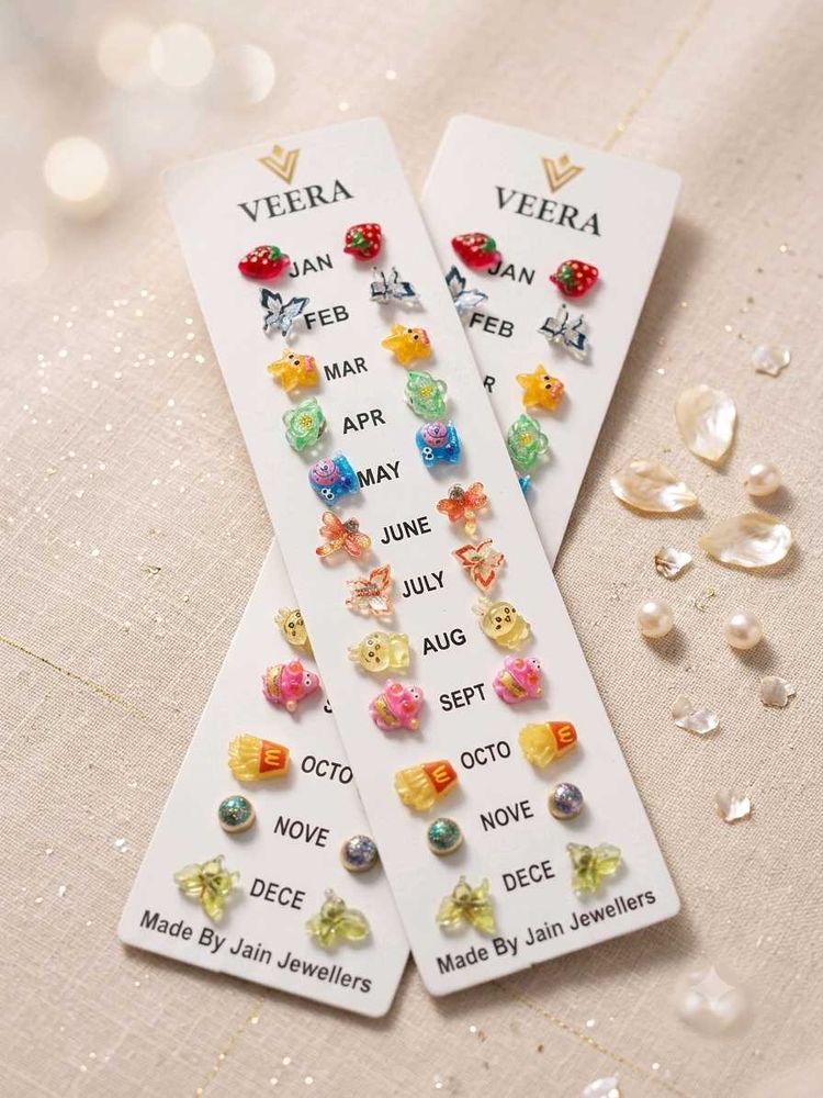 Cute Monthly Theme Earrings Set