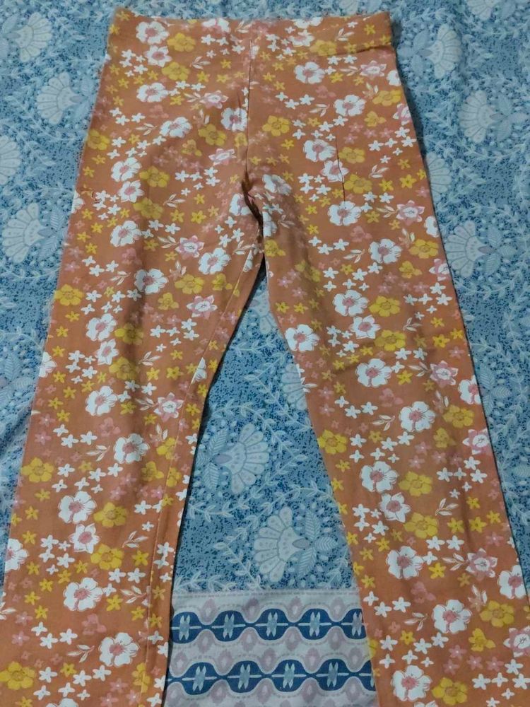 Floral Print Wide Leg Pants