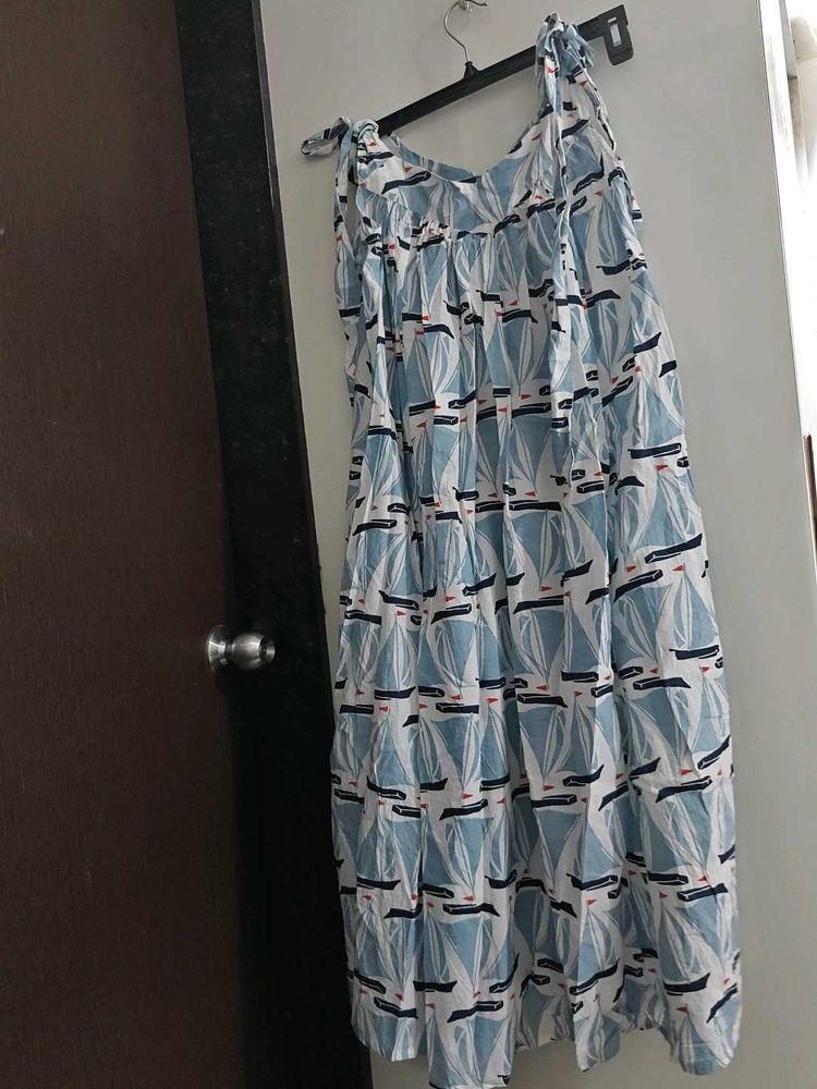 Cotton Graphic Print Summer Dress