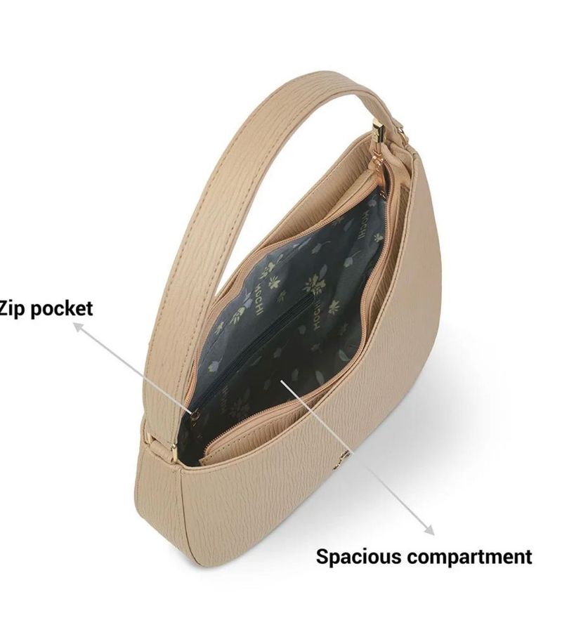 mochi Stylish Beige Hobo Bag