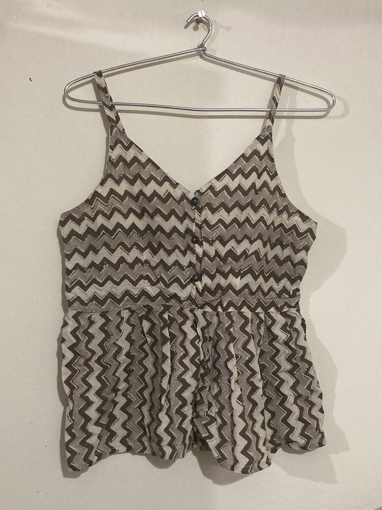 Printed Top, Size Small
