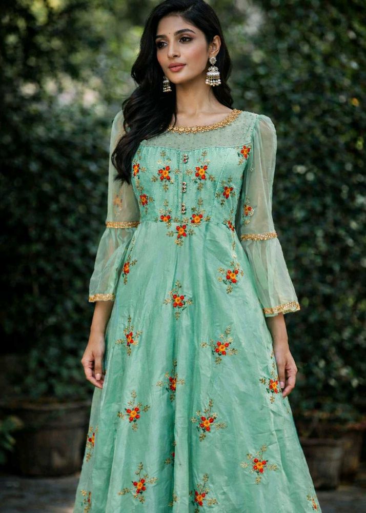 Elegant Embroidered Ethnic Gown
