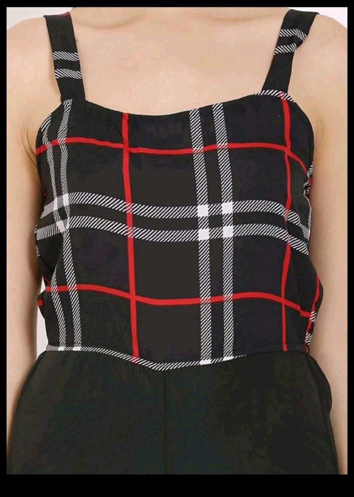 Chic Plaid Jumpsuit