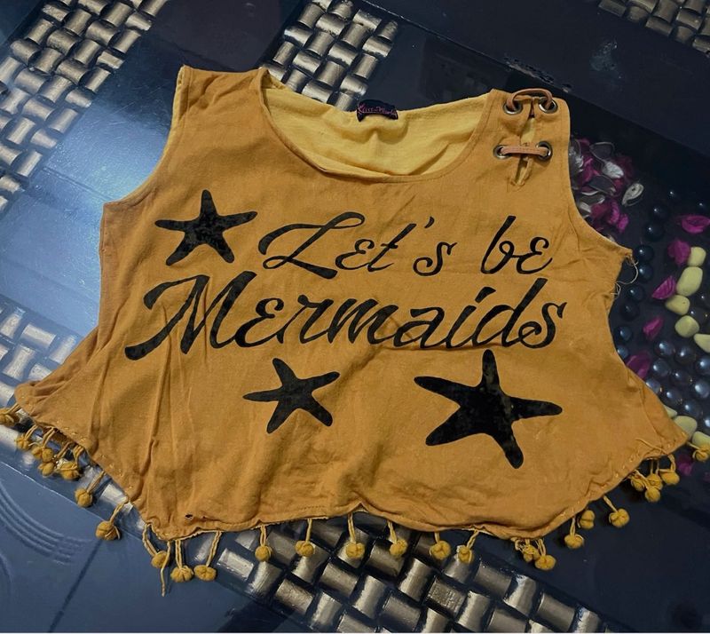 Cute "Let's be Mermaids" Graphic Tank Top