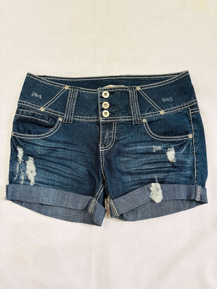 Cute Distressed Denim Shorts