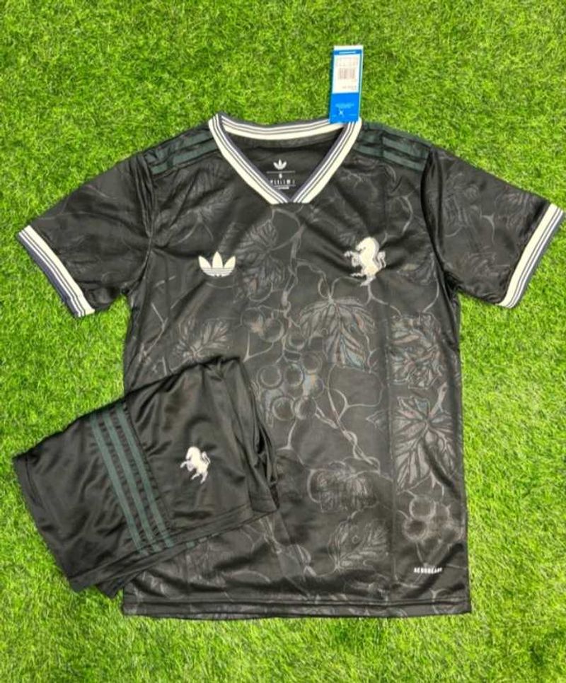 Adidas Black Jersey &amp; Shorts Set