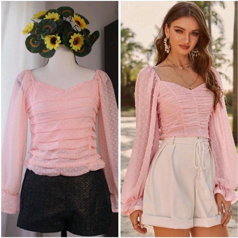 Korean Style V Neck Top