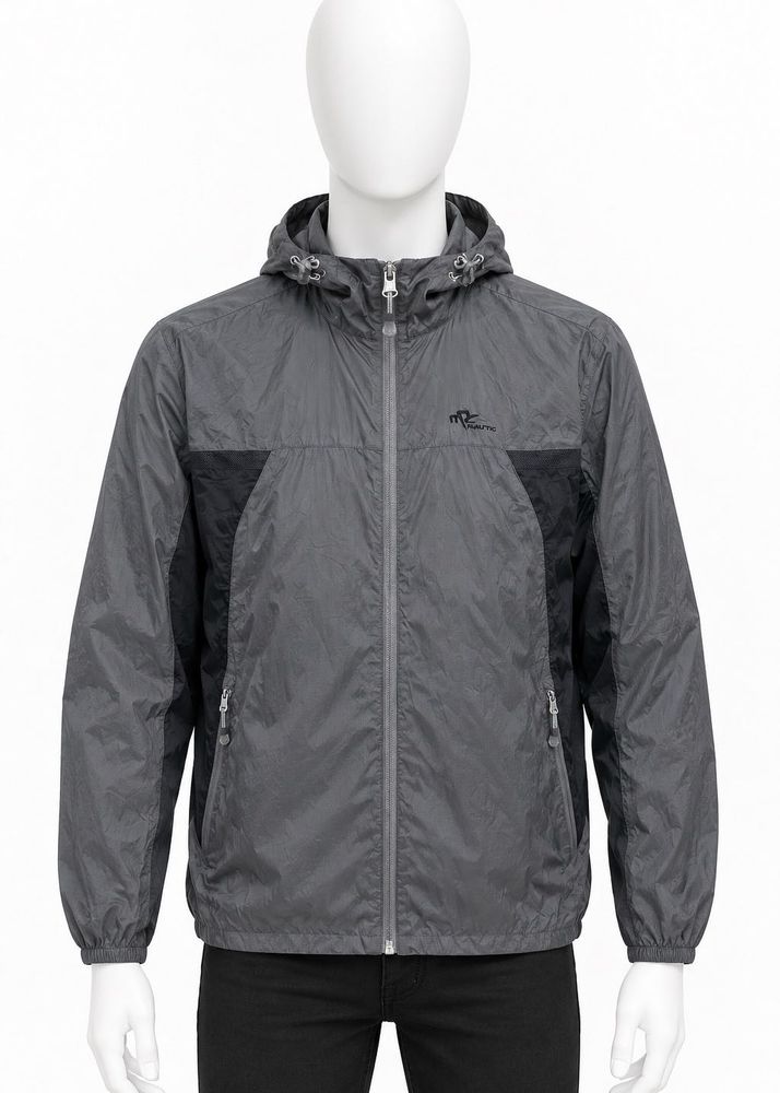 Men's Grey Lightweight Hooded Jacket