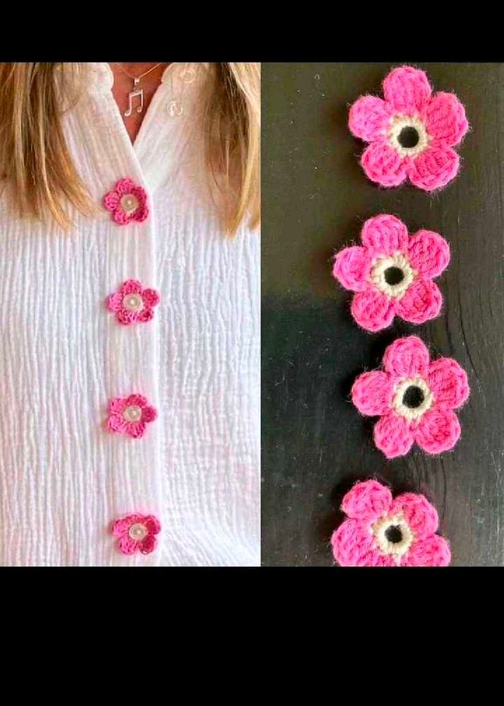 Handmade Crochet Flower Appliques