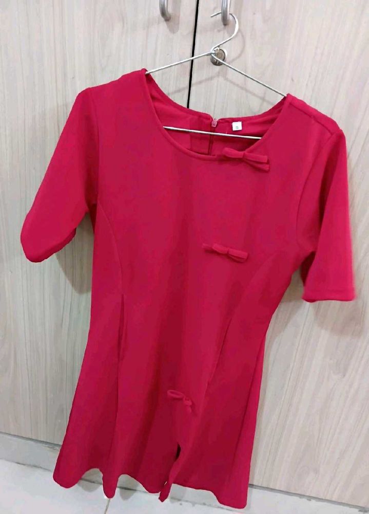 Bow Red Dress