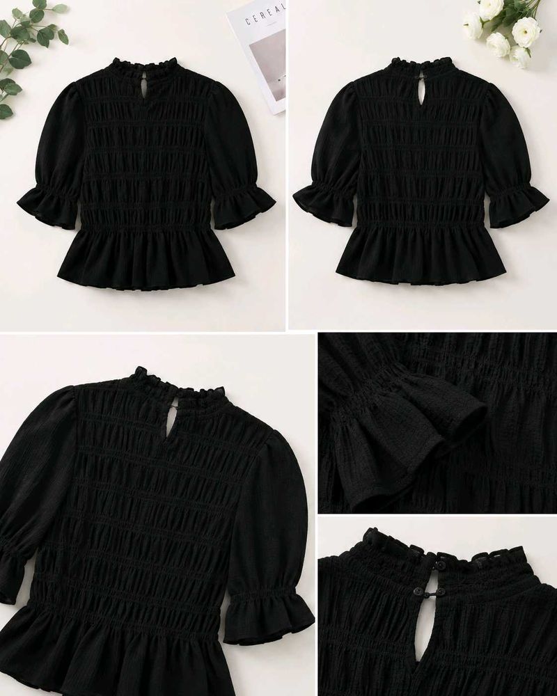 American Eagle Outfitters Smocked Puff Sleeve Top