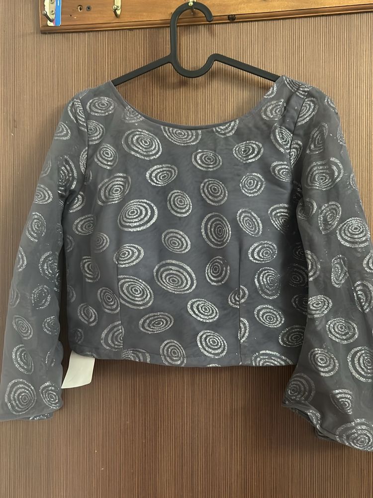 Brand New Padded Blouse With Long Hanging Sleeves