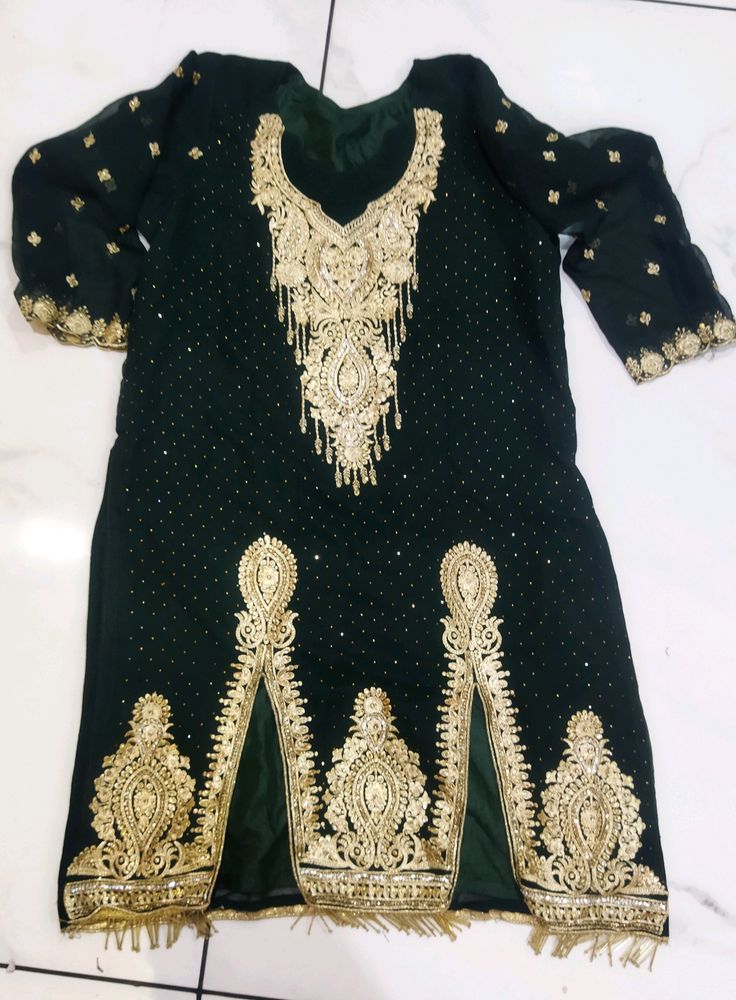 Bottle Green Heavy Dress