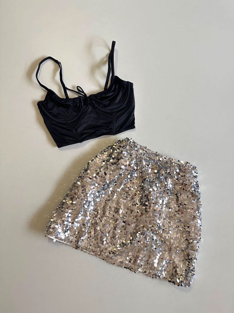 sequin skirt