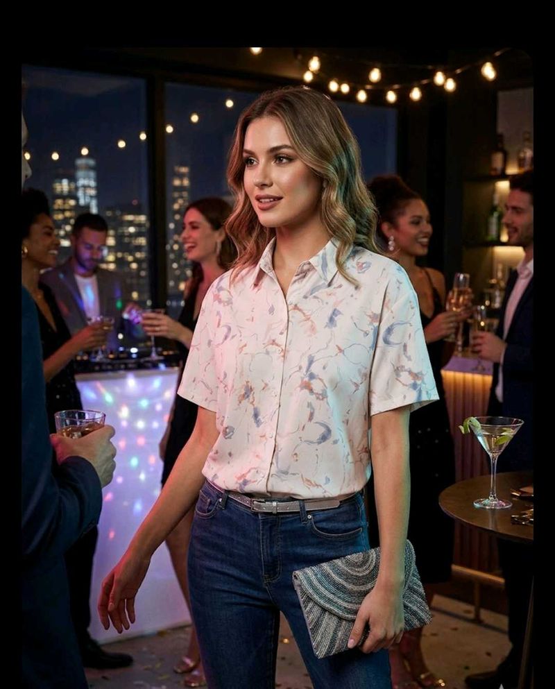 Chic Button-Up Shirt for Social Gatherings
