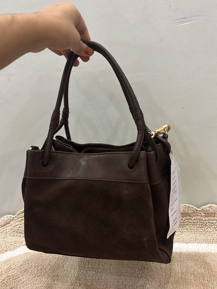 Brown Suede Handbag