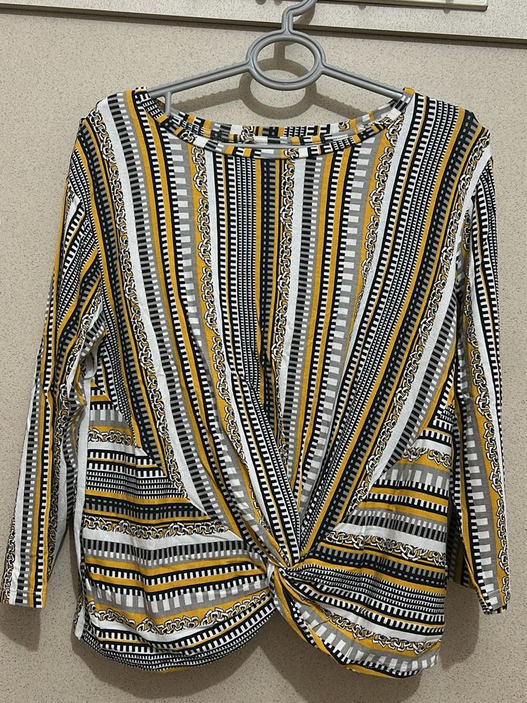 Striped Knotted Top