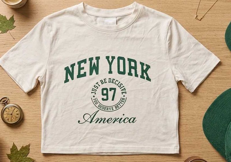 New York Graphic Crop T-Shirt🍋‍🟩