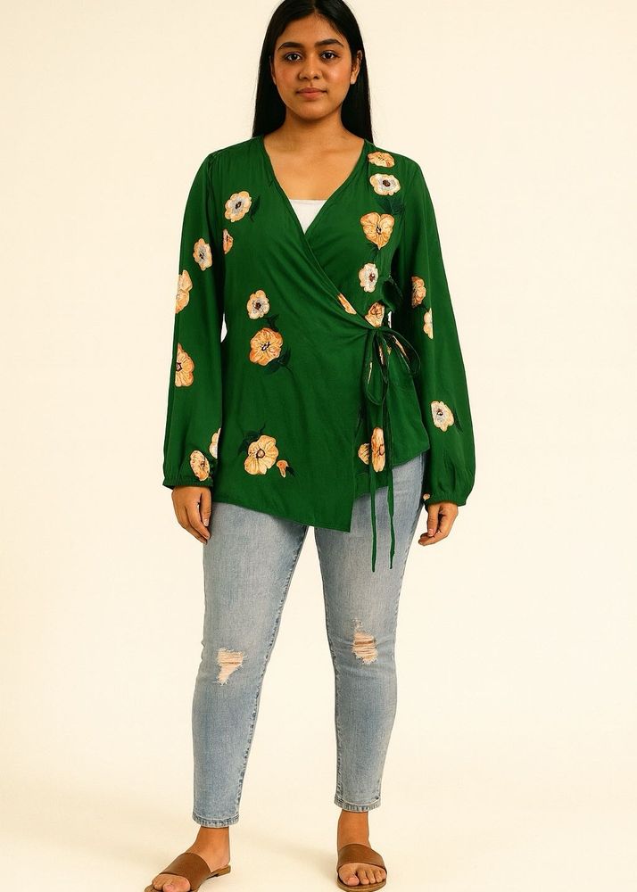 Floral Wrap Top
