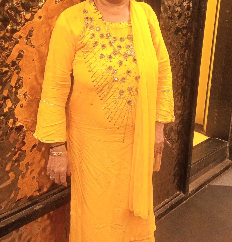 Embellished Yellow Kurta Set