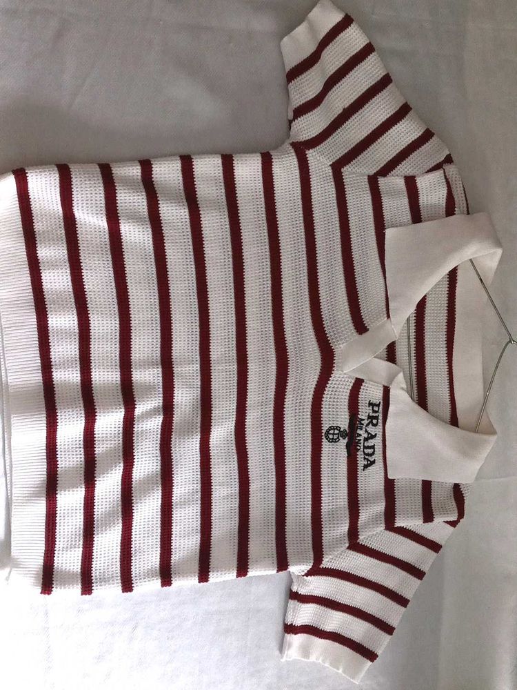 Prada Striped Polo Shirt
